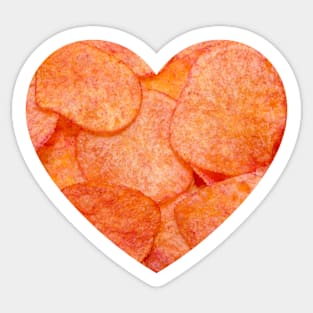 Ketchup Chips Heart Photograph Sticker